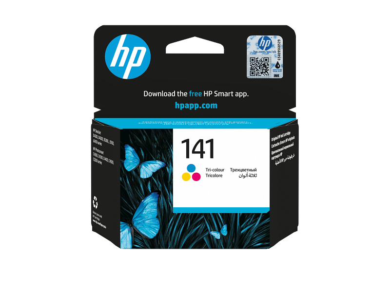 HP 141 Tri-Color Original Ink Cartridge CB337-80143 CB335HE_M1751512